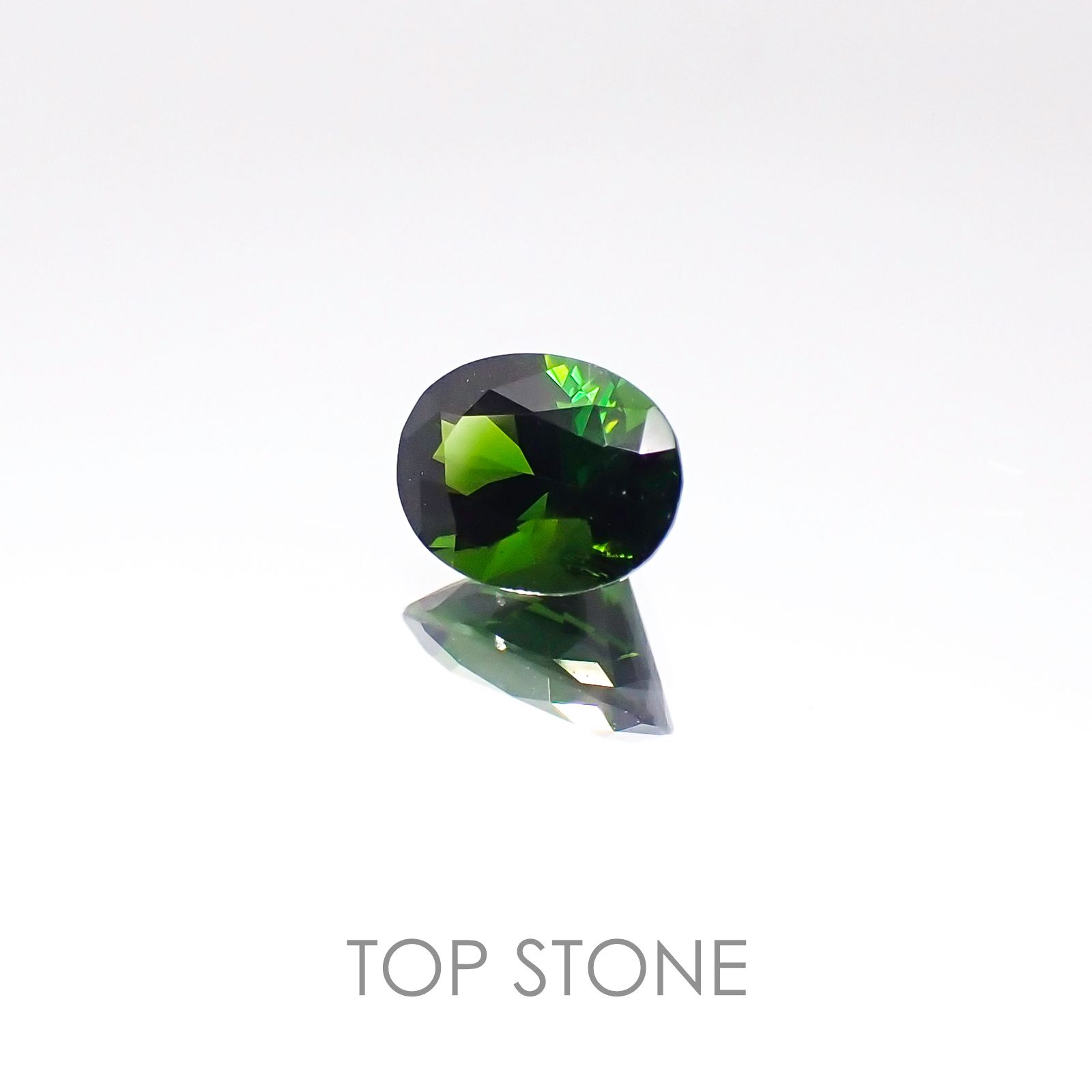 クロムトルマリン(宝石名クロム・トルマリン) タンザニア産 0.48ct 識別済[20096222]5.9×4.4mm前後