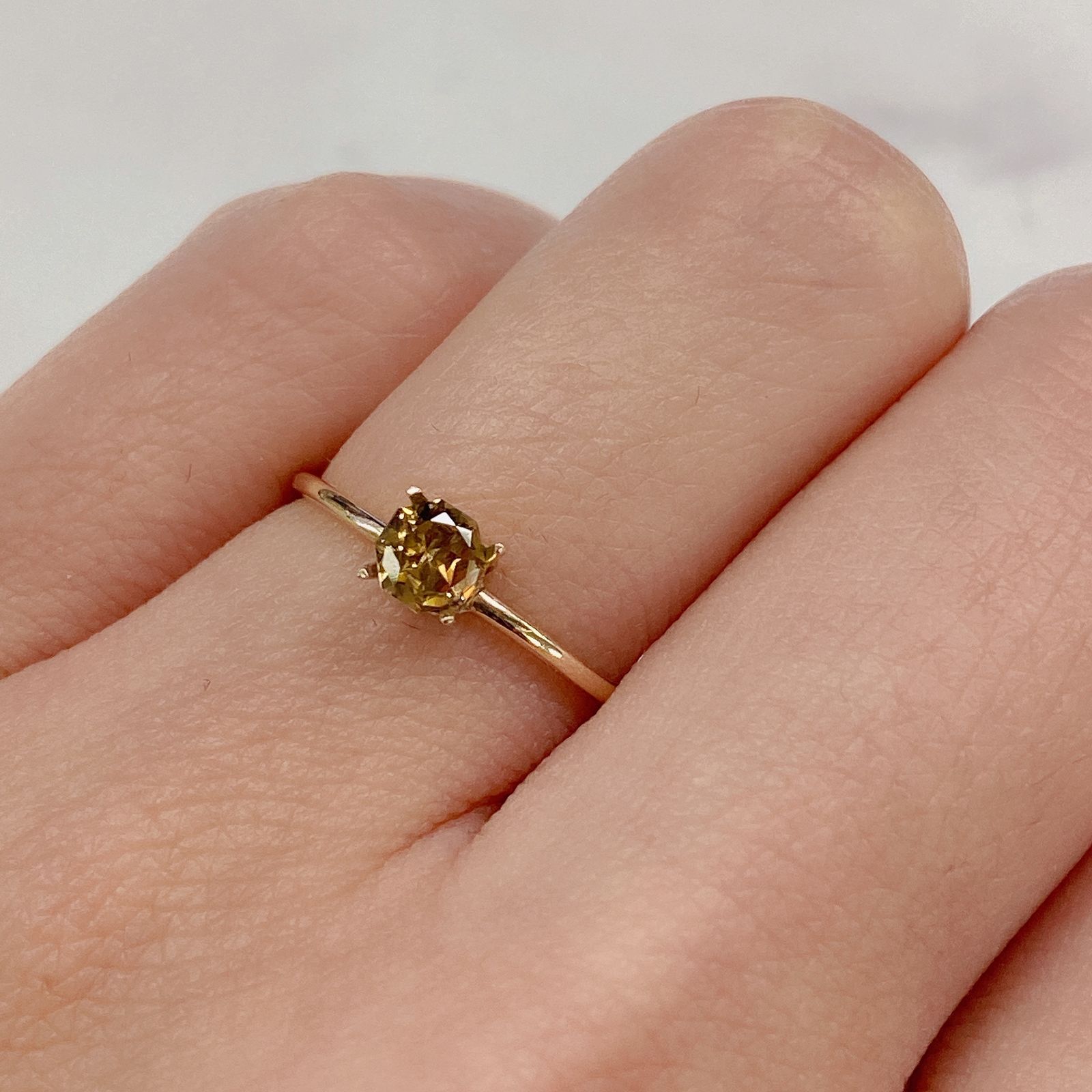 ◇オクタゴンカット◇ブラウントルマリンSA(宝石名ブラウン・トルマリン) ブラジル/アフリカ産 0.28ct 識別済[20117158]4.0×3.9mm前後
