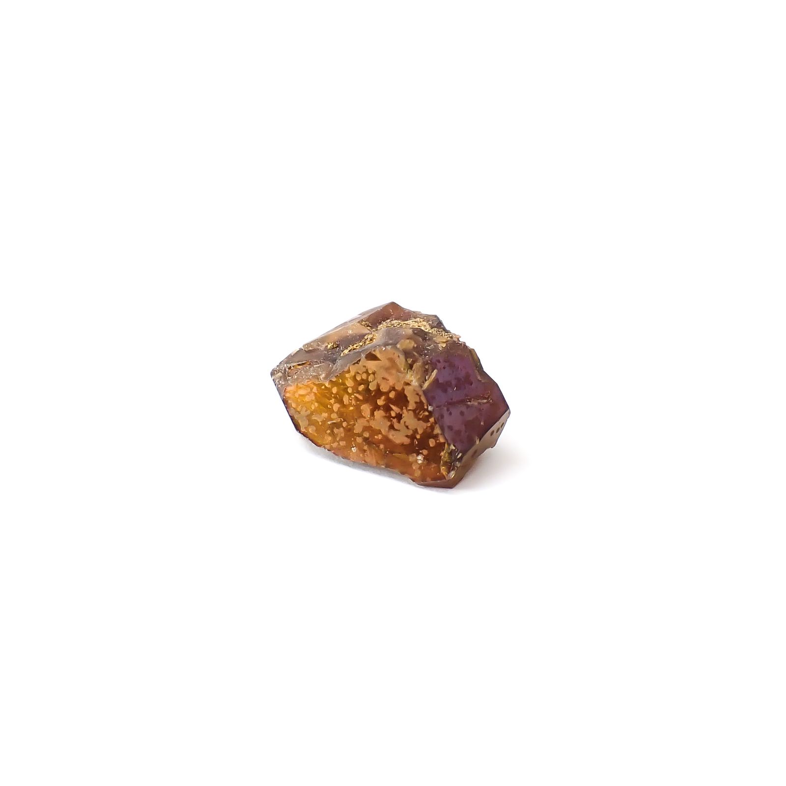 レインボーガーネット原石2個セット 日本・奈良県産 17.47ct(2pcs合計) / 7.7-16.1x8.0-12.5mm前後 [260432074]