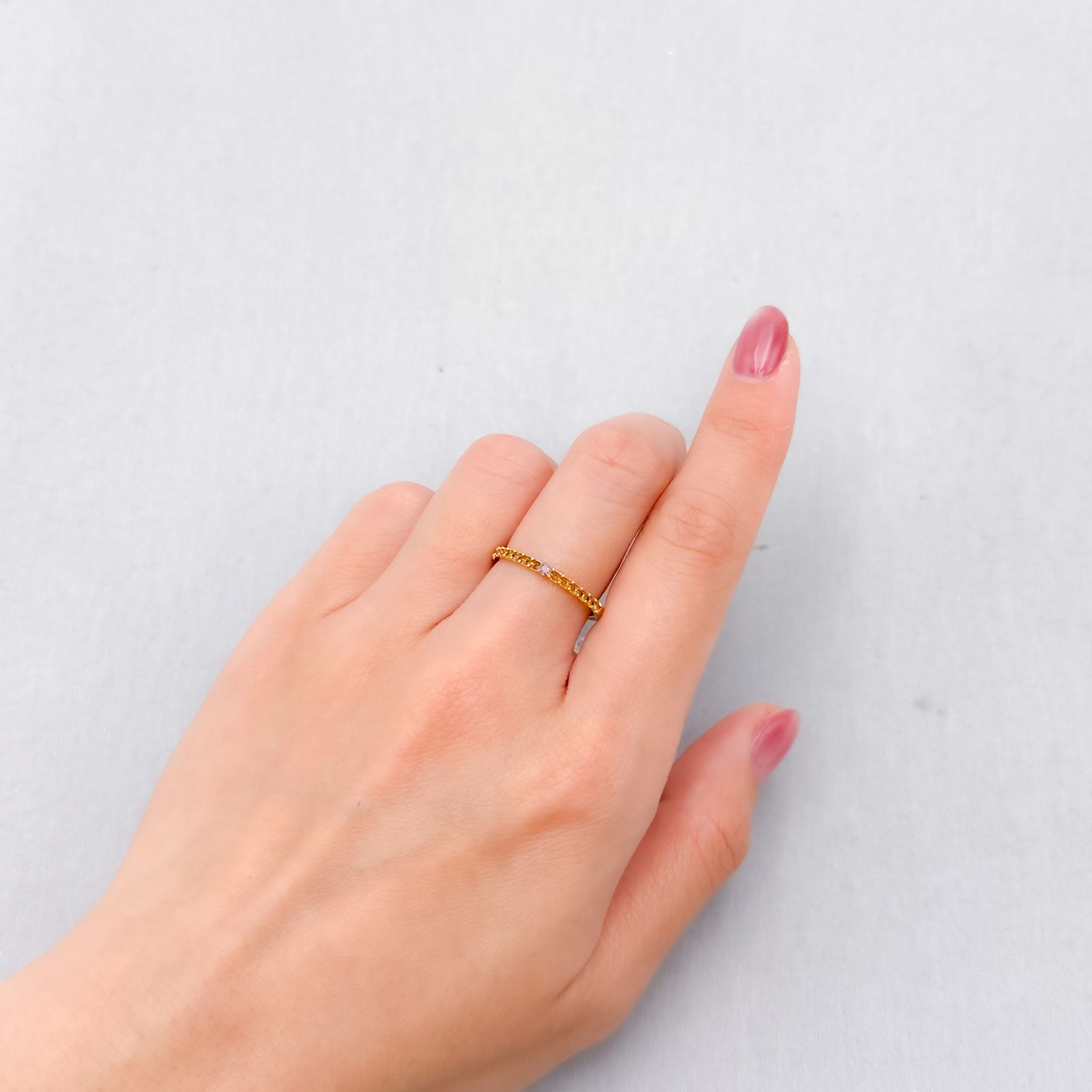 ピンクダイヤモンド(宝石名ダイアモンド VVS-2/FANCY DEEP BROWNISH PINK) 0.041ct ソ付(AGT)[250129711]1.93x1.82mm前後