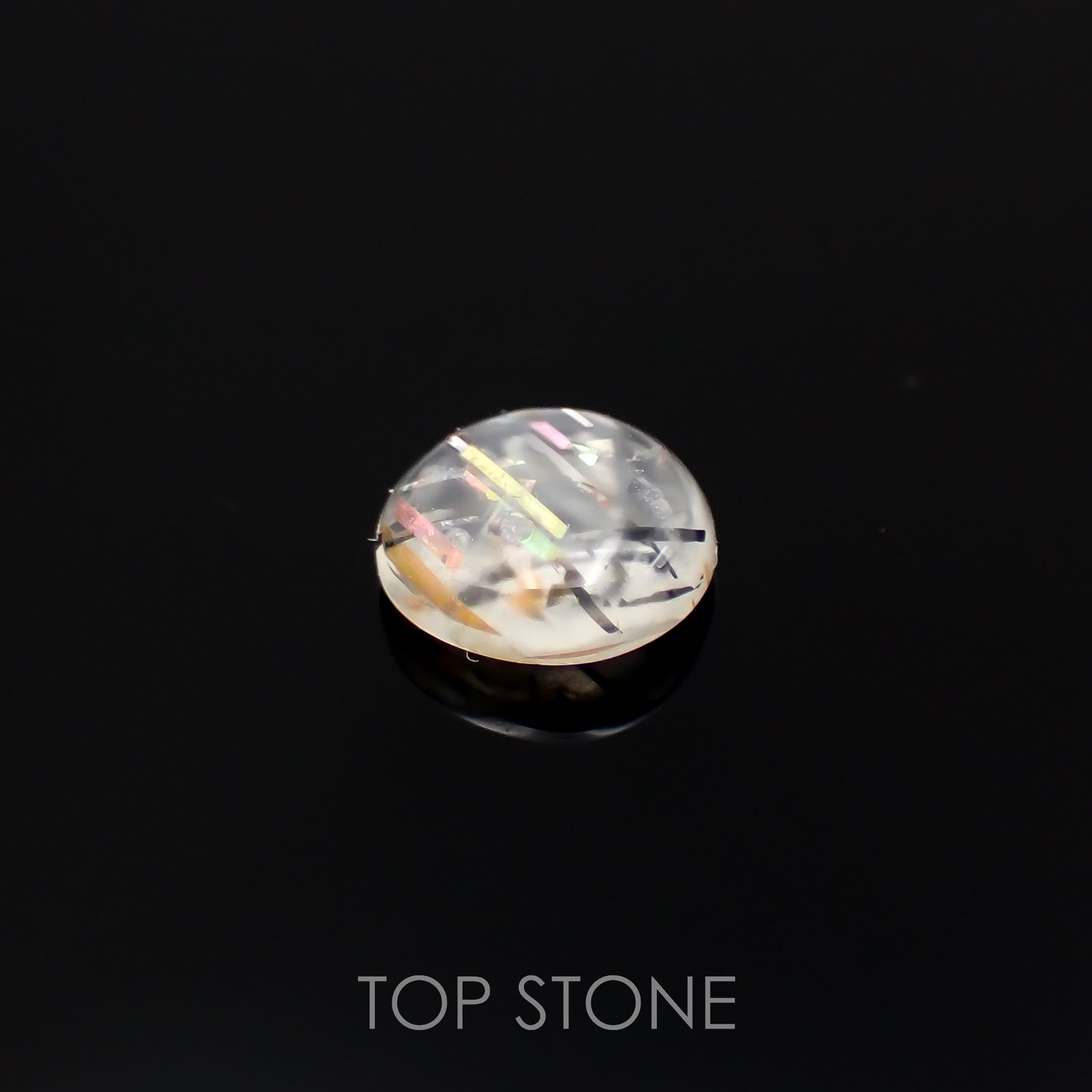 レインボーラティスサンストーン オーストラリア産 0.49ct[230120333]5.6x5.3mm前後