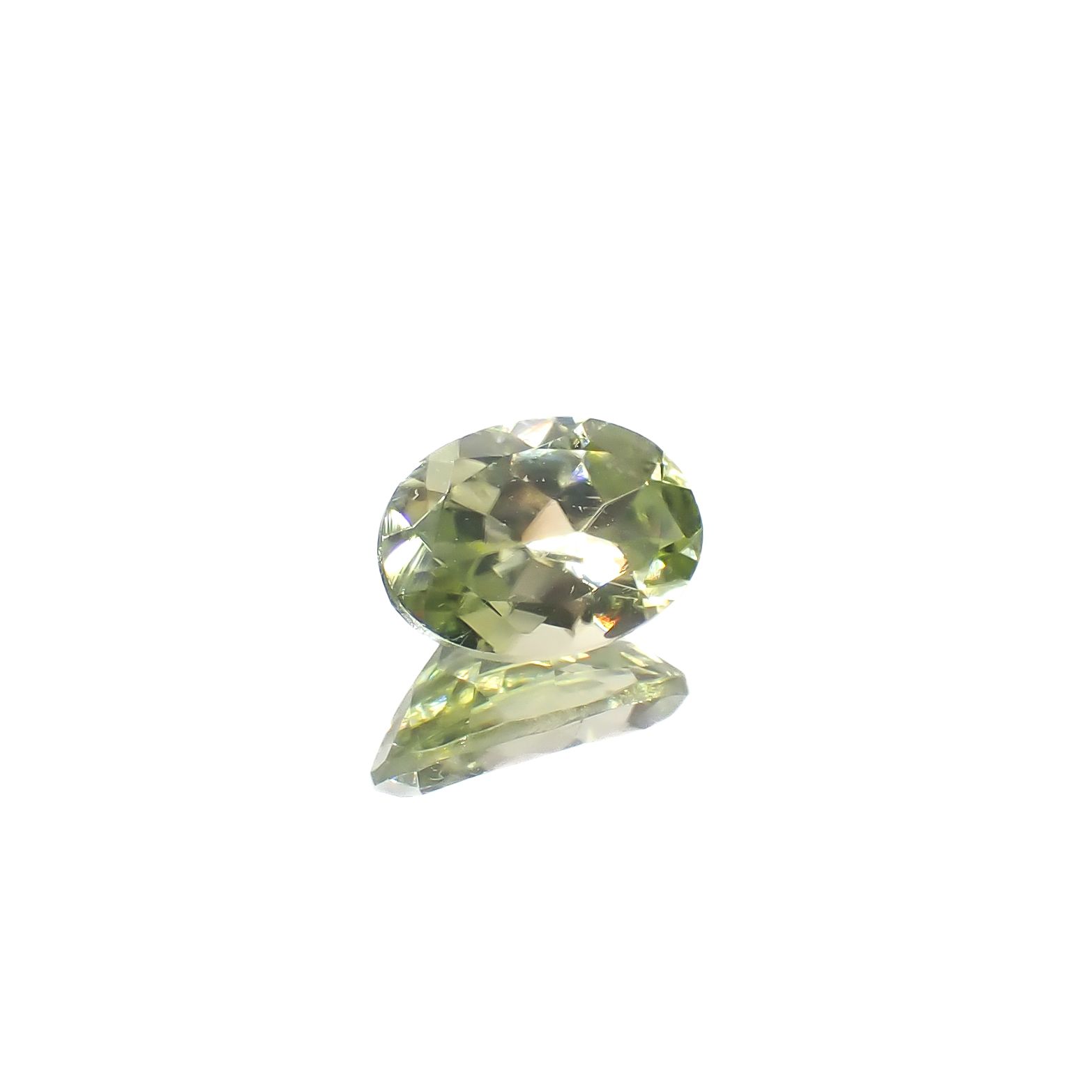 グリーンジルコン スリランカ/カンボジア産 1.34ct[240728535]7.7x5.3mm前後