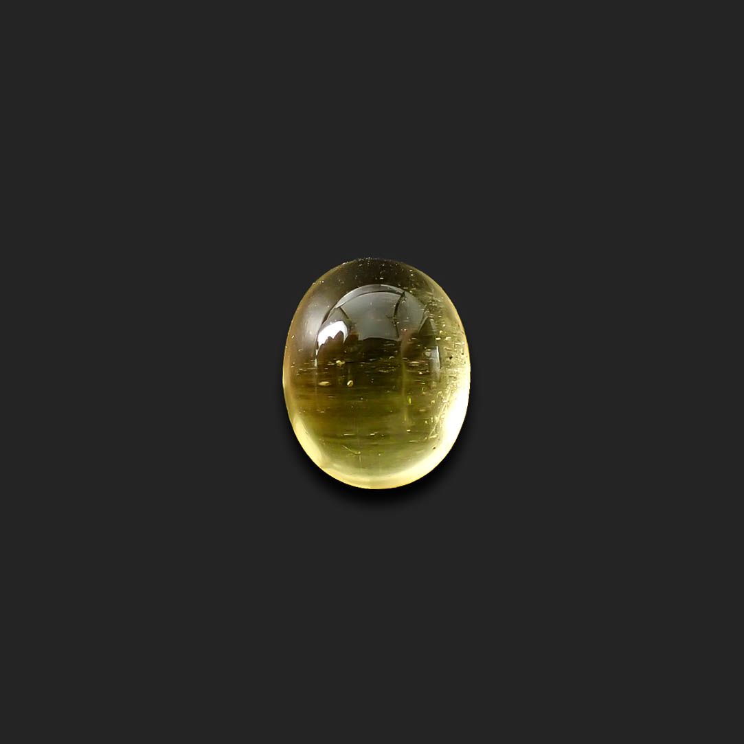 イエローベリルキャッツアイ(宝石名イエロー・ベリル・キャッツアイ)ブラジル産 2.84ct 識別済[240125878]10.1x8.1mm前後
