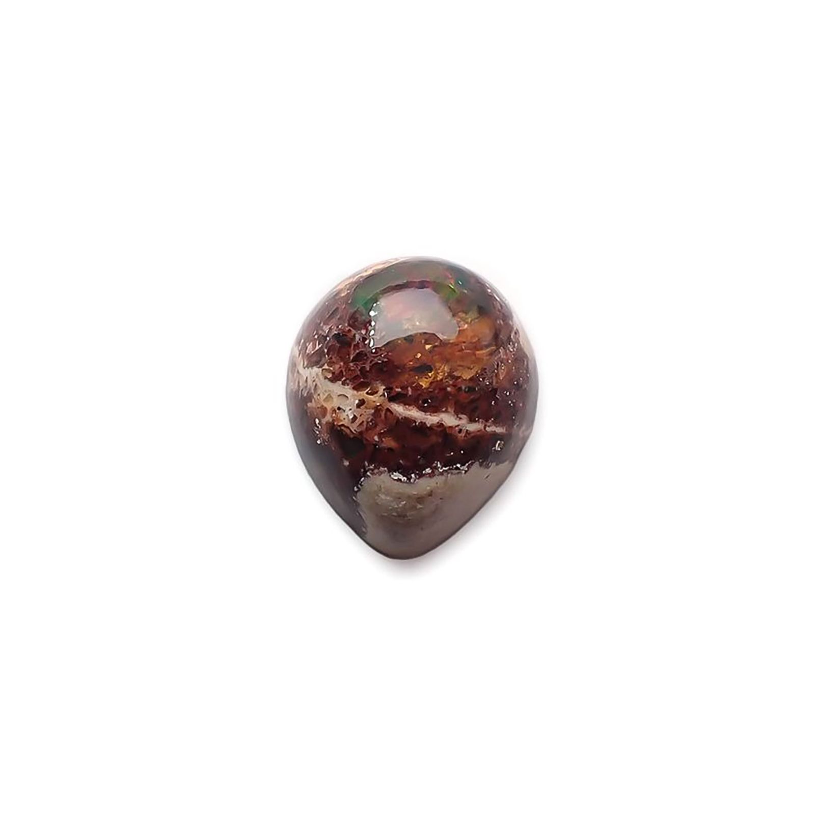 カンテラオパール  メキシコ産 5.16ct / 13.3x11.2mm前後 [251017199]
