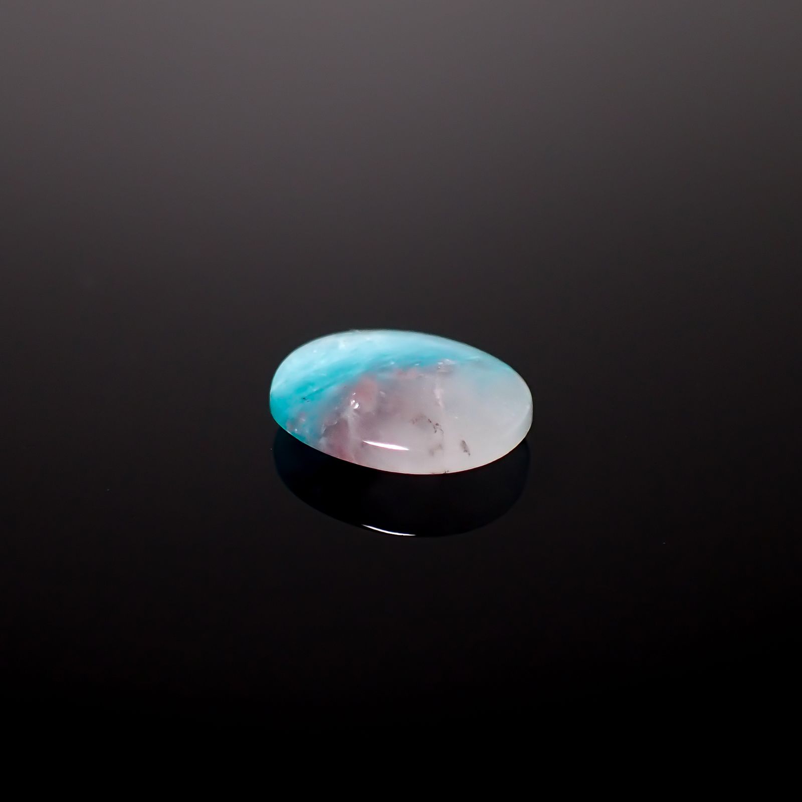 ◇リバーシブル◇パライバトルマリンインクォーツ ブラジル産 1.83ct [241129447]10.1x8.1mm前後