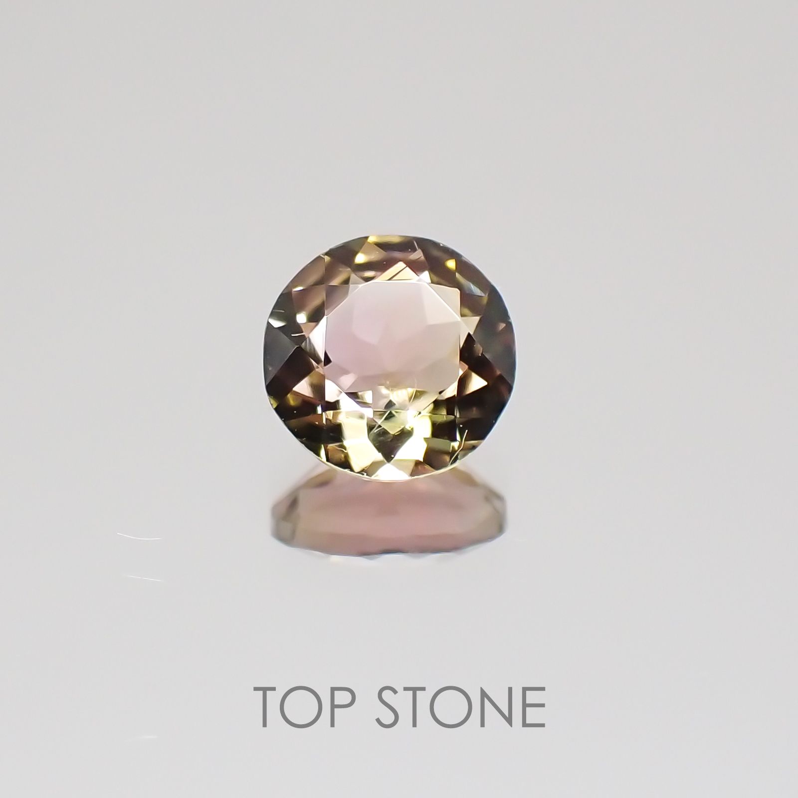 バイカラートルマリン ブラジル産 ルース 0.52ct[20129004]5.2×5.2mm前後