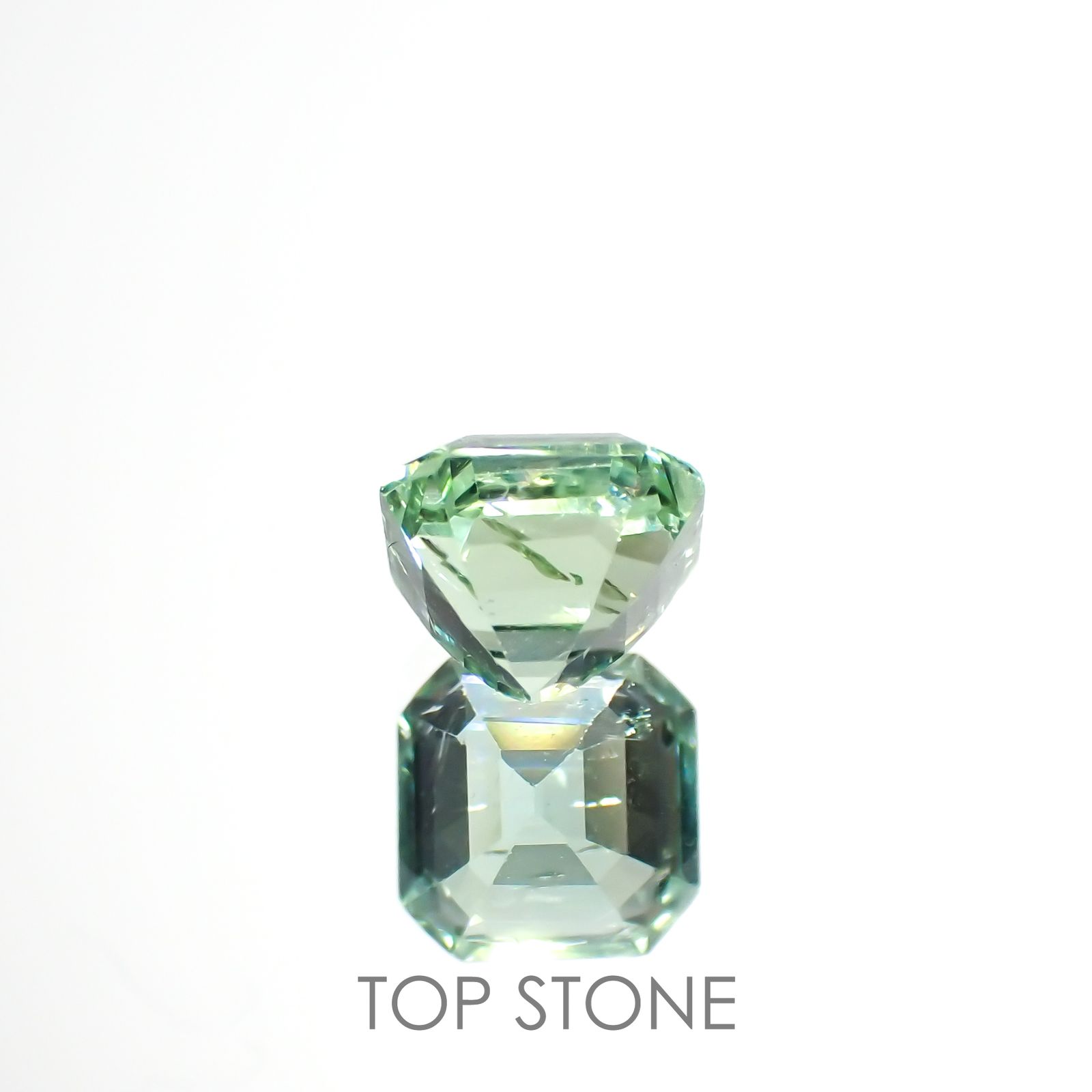 ブルーグリーントルマリン(宝石名トルマリン)アフガニスタン産 0.78ct 識別済[221018342]5.2x5.2mm前後