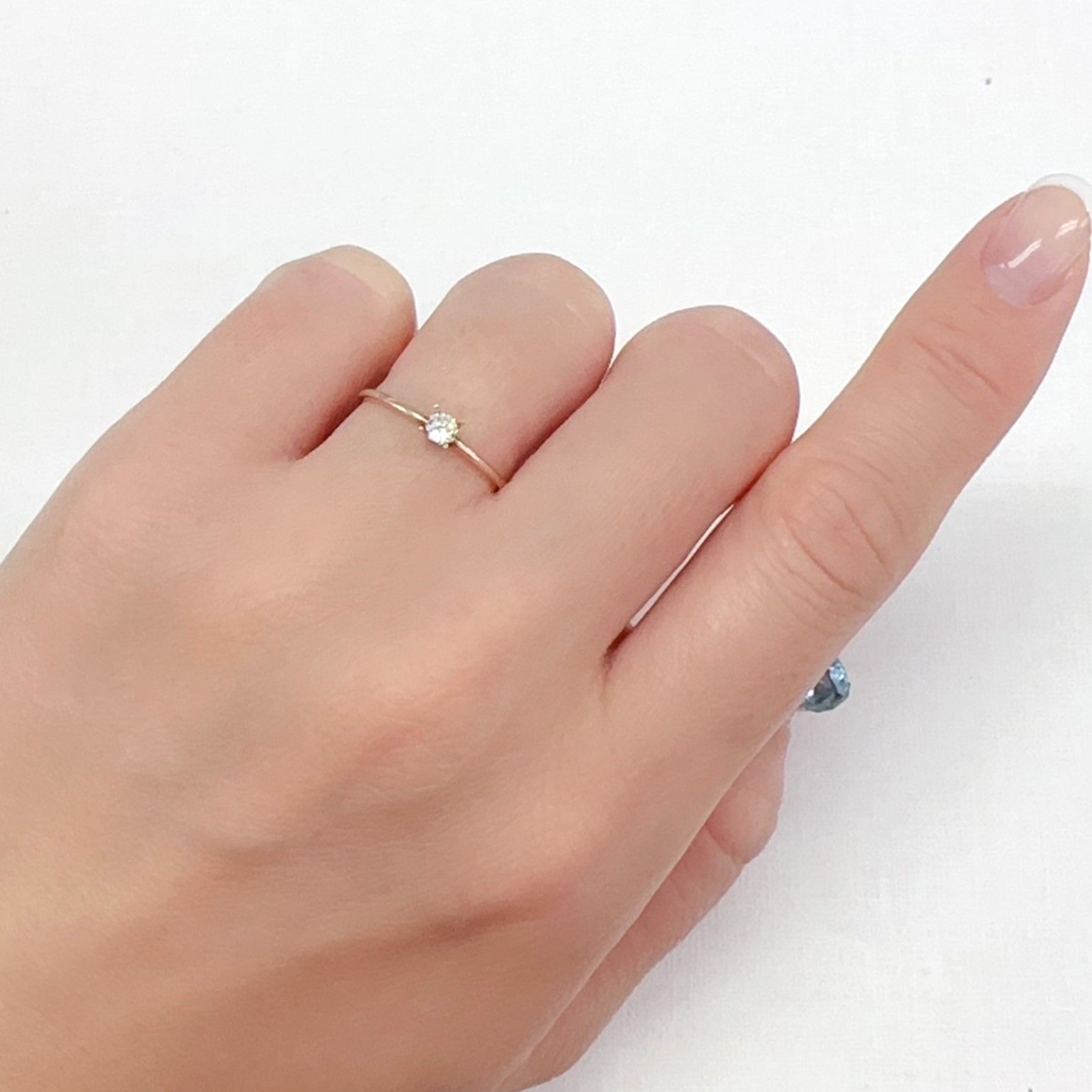 ◇オクタゴンカット◇ダイヤモンド 0.12ct[240427034]3x2.9mm前後