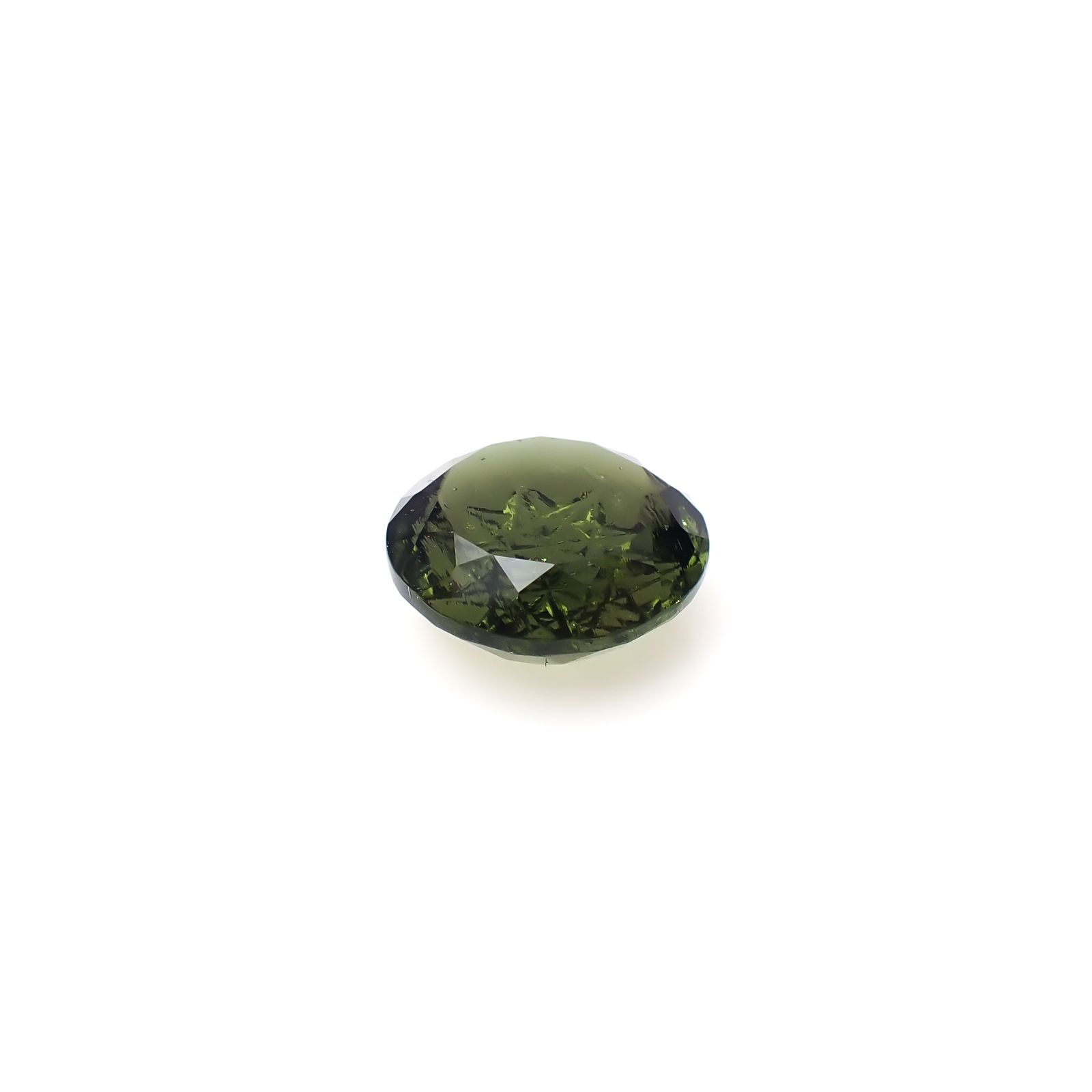 ◇甲州貴石切子Plus Three◇モルダバイト カード付き 旧チェコスロバキア産 4.78ct[240628261]12.1x12.1mm前後