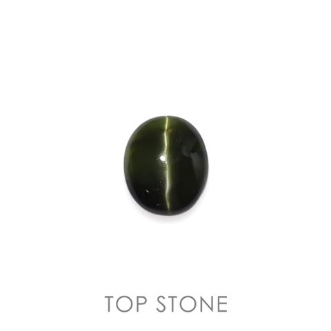 ダイオプサイドキャッツアイ(宝石名ダイオプサイト・キャッツアイ)ロシア産 2.298ct ソ付(CGL)[230120306]9.6x7.9mm前後