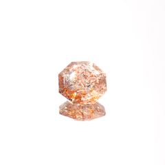 ◇オクタゴンカット◇イリュージョンサンストーン タンザニア産 0.79ct[240628264]6.4x6.4mm前後