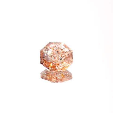 ◇オクタゴンカット◇イリュージョンサンストーン タンザニア産 0.79ct[240628264]6.4x6.4mm前後