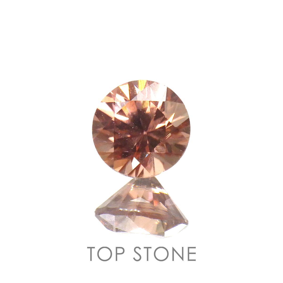 ライトピンクジルコン(宝石名ジルコン)スリランカ/カンボジア産 0.41ct 識別済[220716990]4.1x4.1mm前後