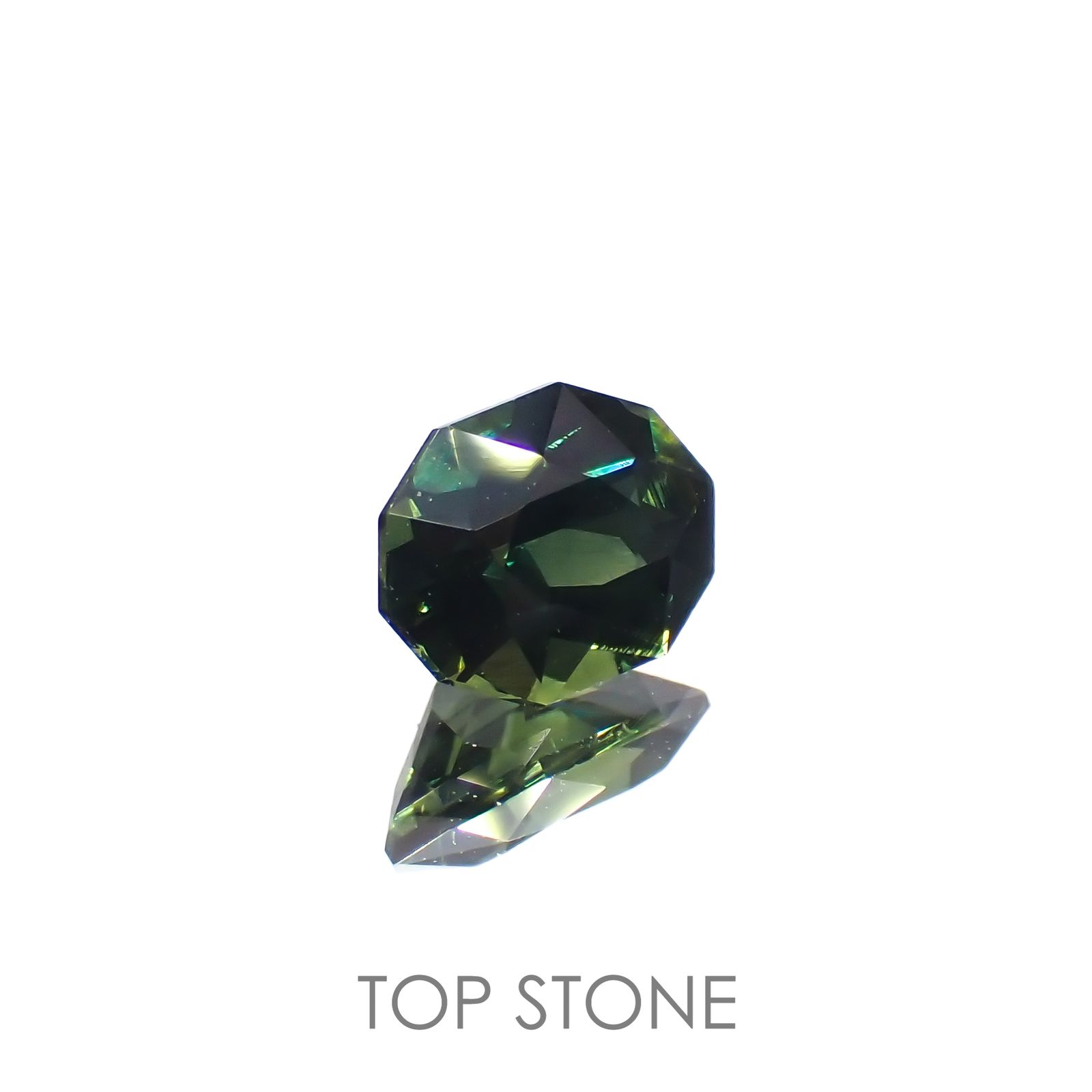 ◇カスタムカット◇バイカラーサファイア オーストラリア産 0.87ct[221018359]6.6x4.9mm前後