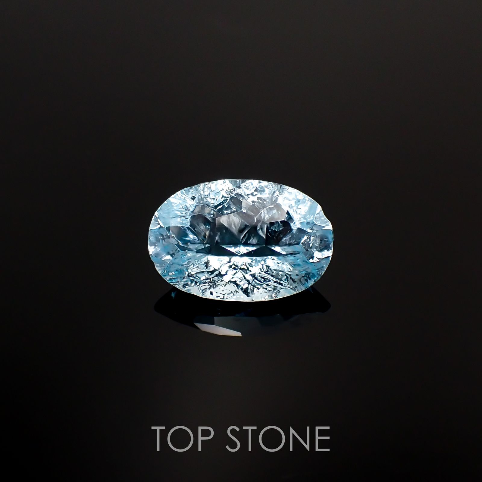 ◇カスタムカット◇ブルートパーズ ブラジル産 3.70ct[221219334]12x8mm前後