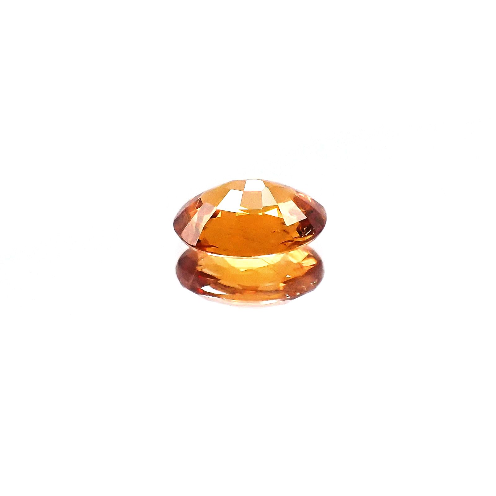 スペサルティンガーネット マンダリンオレンジカラー(宝石名スペサルティン・ガーネット)ナイジェリア産 1.01ct 識別済[231023856]7.2x5.3mm前後