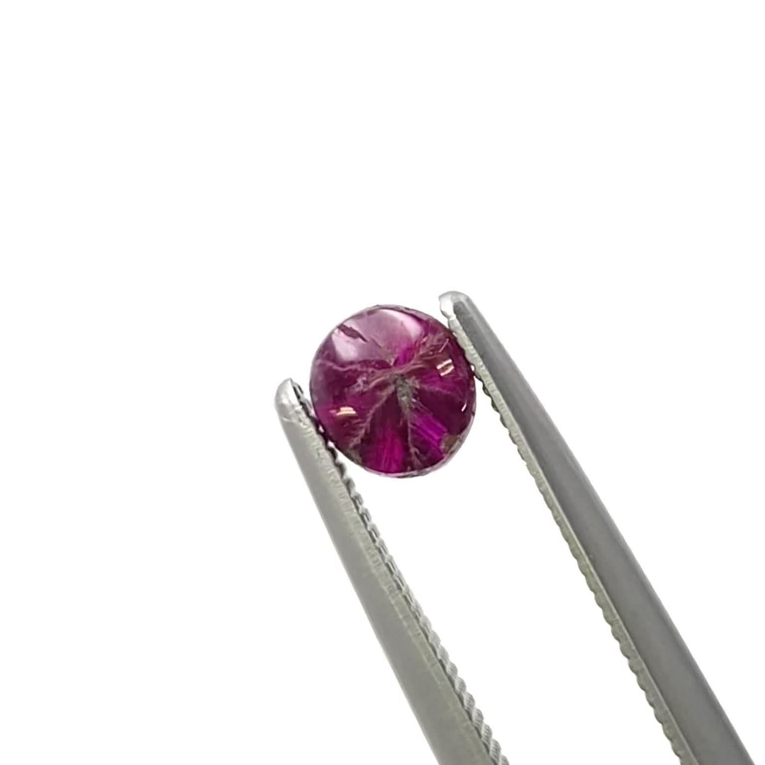 京ママ様 3点 ルビー原石 ギラギラNo.696 再入荷 トラピッチェルビー 原石スライス磨き(宝石名トラピッチェ