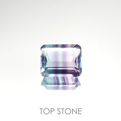 バイカラーフローライト ブラジル産 ルース 3.79ct[210913211]10.1×8mm前後
