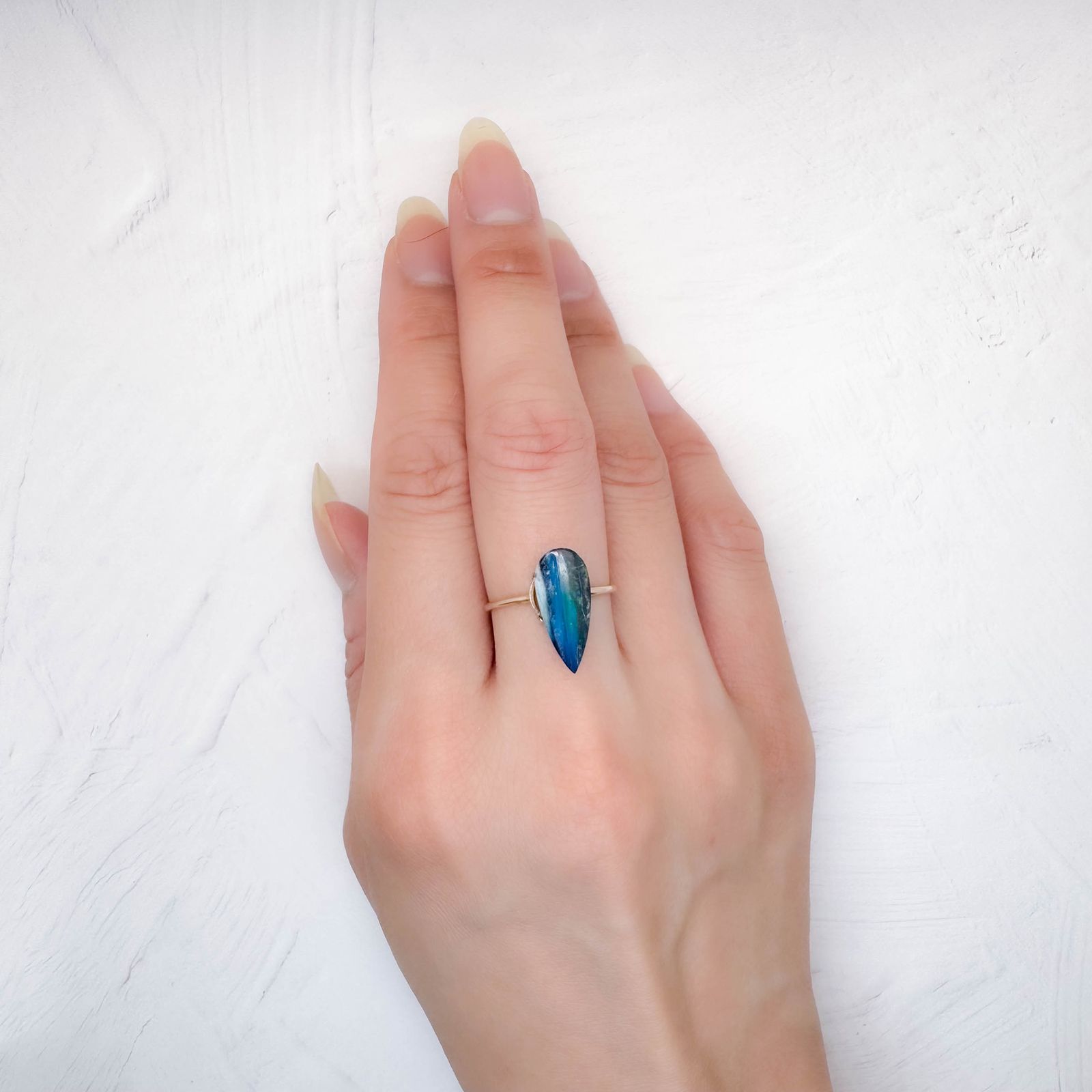 ブルーオパール ペルー産 2.76ct [250730734]16.2x7mm前後