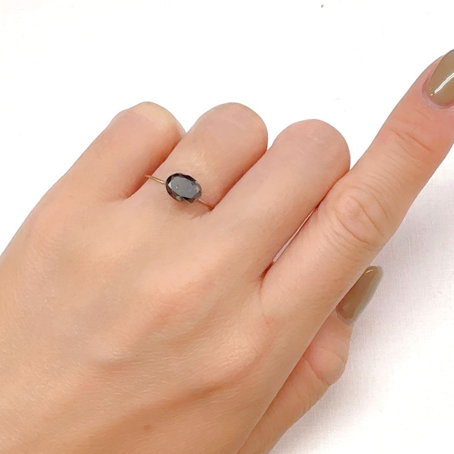 ブラックダイヤモンド ジンバブエ産 1.38ct[240928910]8.2x6.1mm前後
