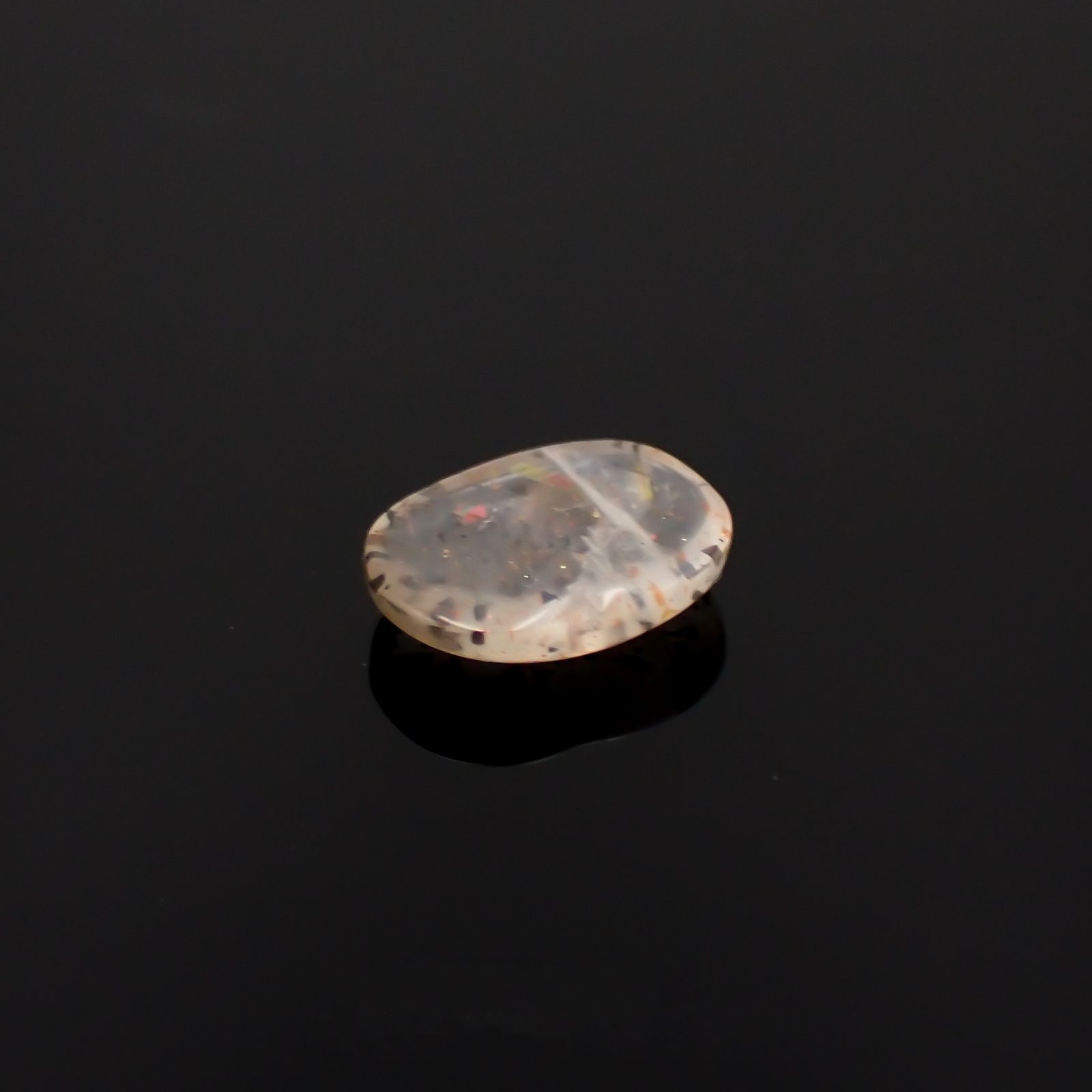 レインボーラティスサンストーン オーストラリア産 1.21ct / 9.1x7mm前後 [260220756]