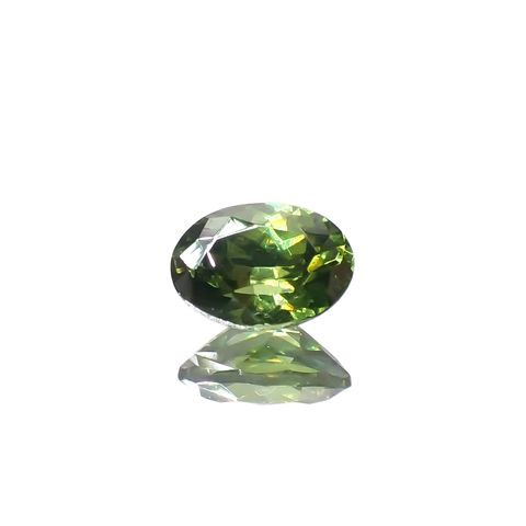グリーンスファレライト(宝石名グリーン・スファレライト)ブルガリア産 0.329ct ソ付(彩珠)[231224522]4.7x3.4mm前後