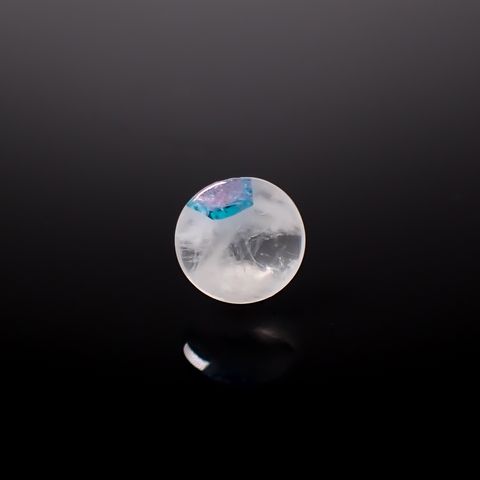 ◇リバーシブル◇パライバトルマリンインクォーツ ブラジル産 1.61ct [241129446]8.9x8.9mm前後