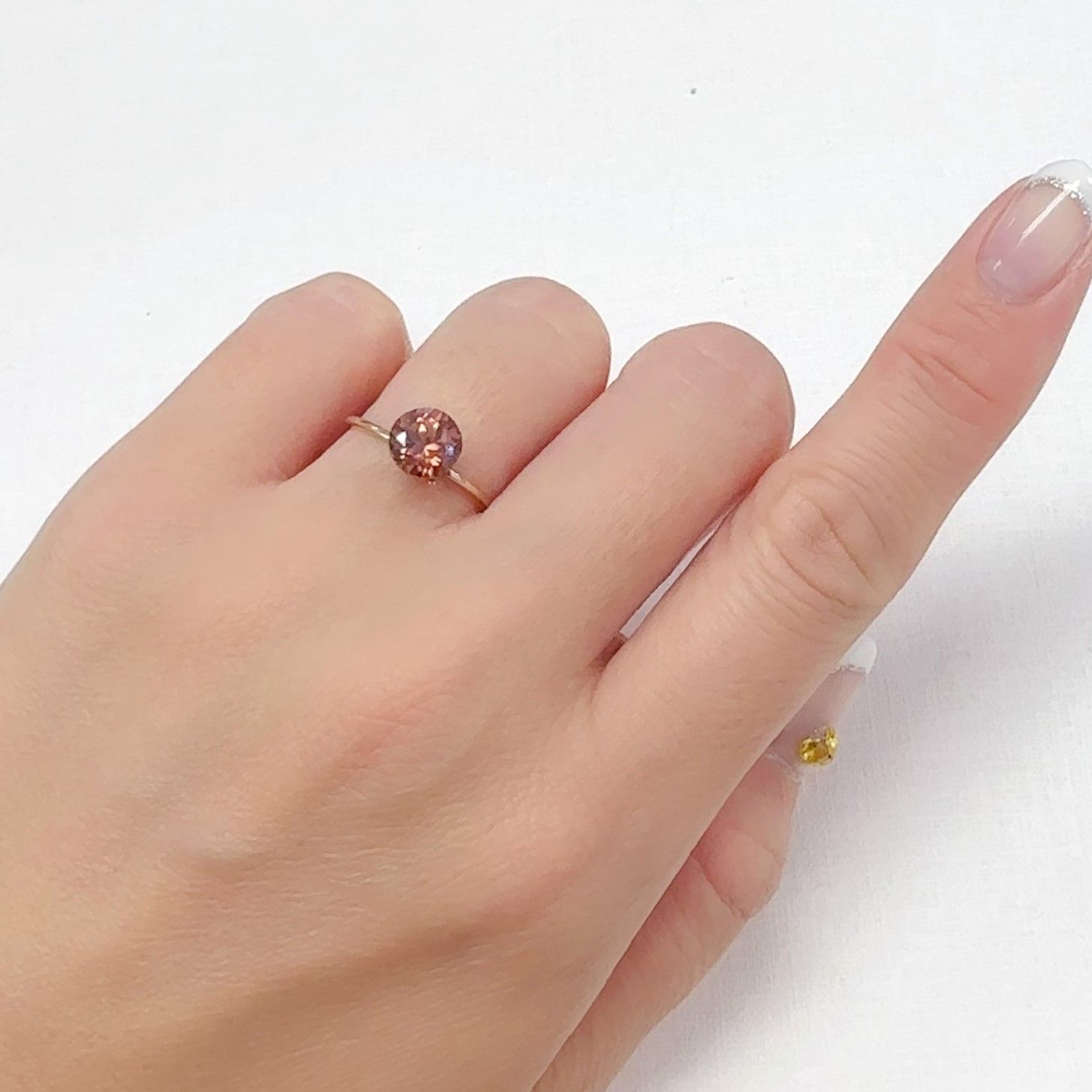 オレンジジルコン スリランカ/カンボジア産 1.99ct[240728498]7x7mm前後