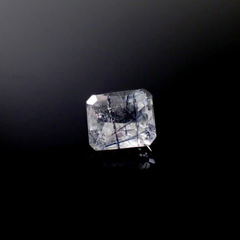インディゴライトインクォーツ ブラジル産 2.55ct [241229599]8.7x7.4mm前後
