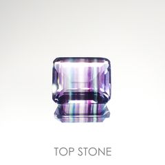 バイカラーフローライト ブラジル産 ルース 4.23ct[210913208]10.2×8.1mm前後