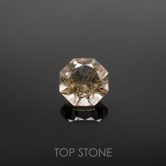 ◇オクタゴンカット◇ルチルクォーツSA(宝石名ルチルレイテッド・クォーツ) ブラジル産 0.92ct 識別済[210611303]6.2×6.1mm前後