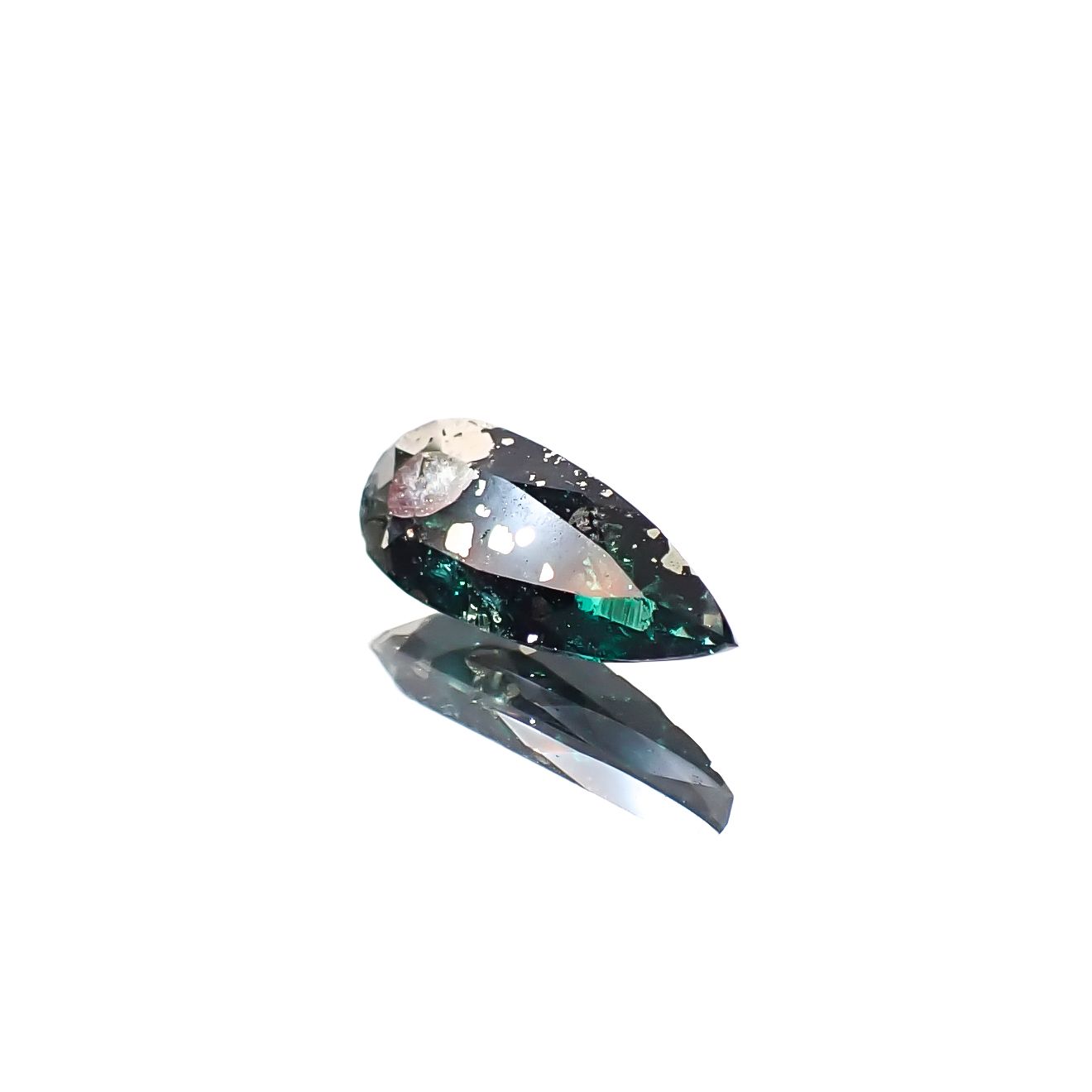 パイライトインエメラルド コロンビア産 0.46ct [241229564]8.4x3.4mm前後