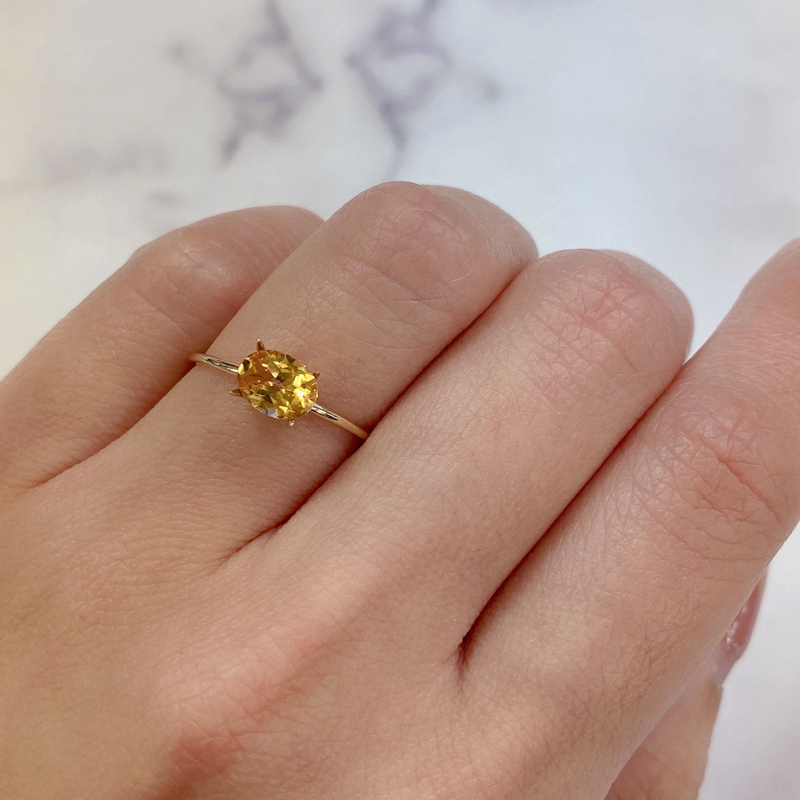 インペリアルガーネット(ヘソナイト)(宝石名ガーネット) スリランカ産 0.87ct 識別済[20128780]6.8×5.1mm前後