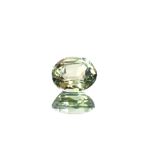バナジウムクリソベリル(宝石名クリソベリル)マダガスカル産 0.486ct ソ付(日独)[240527635]5x4.06mm前後