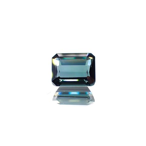 ブルートルマリン(宝石名ブルー・トルマリン) ナイジェリア/ブラジル産 ソ付(彩珠) 1.455ct / 7.3x5.8mm前後 [211013590]