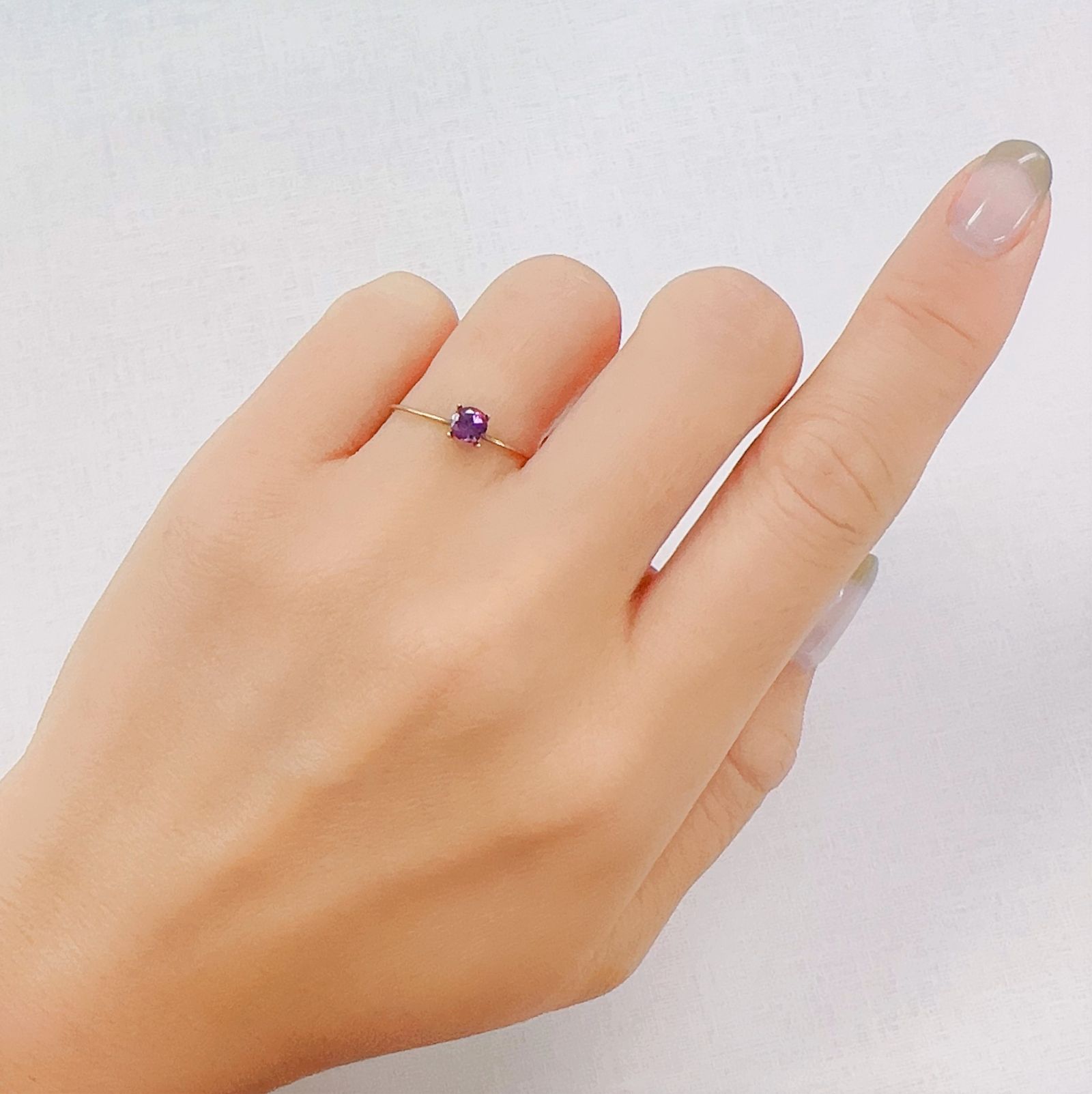 マラヤガーネット(宝石名ガーネット)タンザニア産 0.42ct 識別済[230823054]4x4mm前後