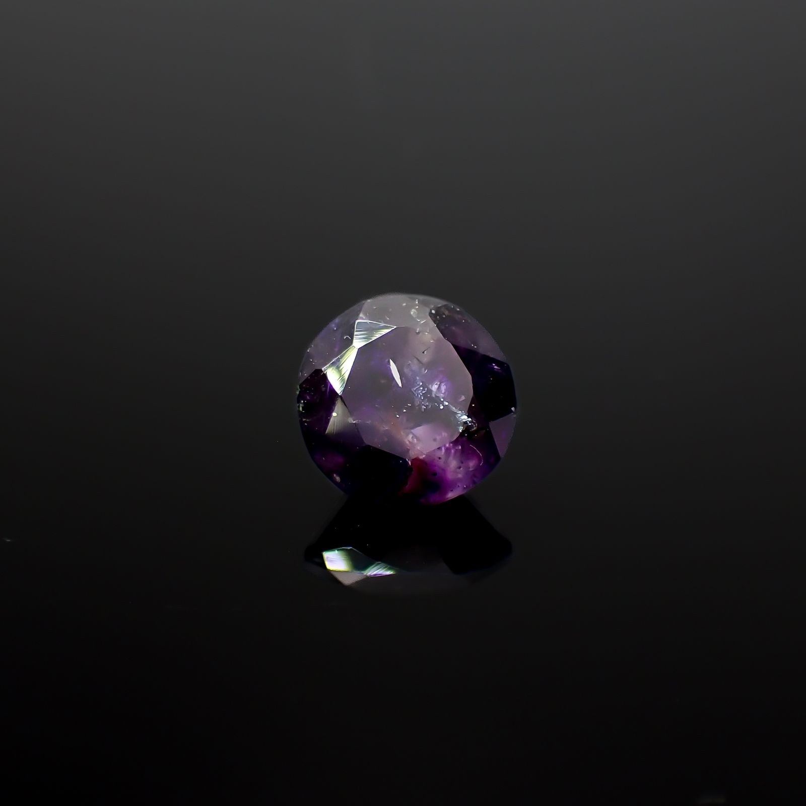 アメジストエレスチャル ナイジェリア産 3.42ct[240928871]9.8x9.7mm前後