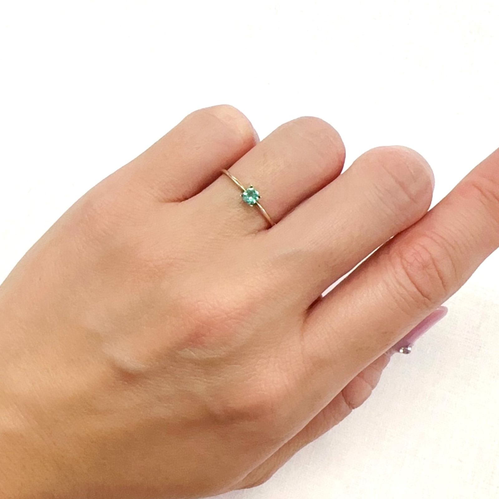 ◇オクタゴンカット◇エメラルド(宝石名エメラルド)ザンビア産 0.12ct 識別済[231224396]3.1x3.1mm前後