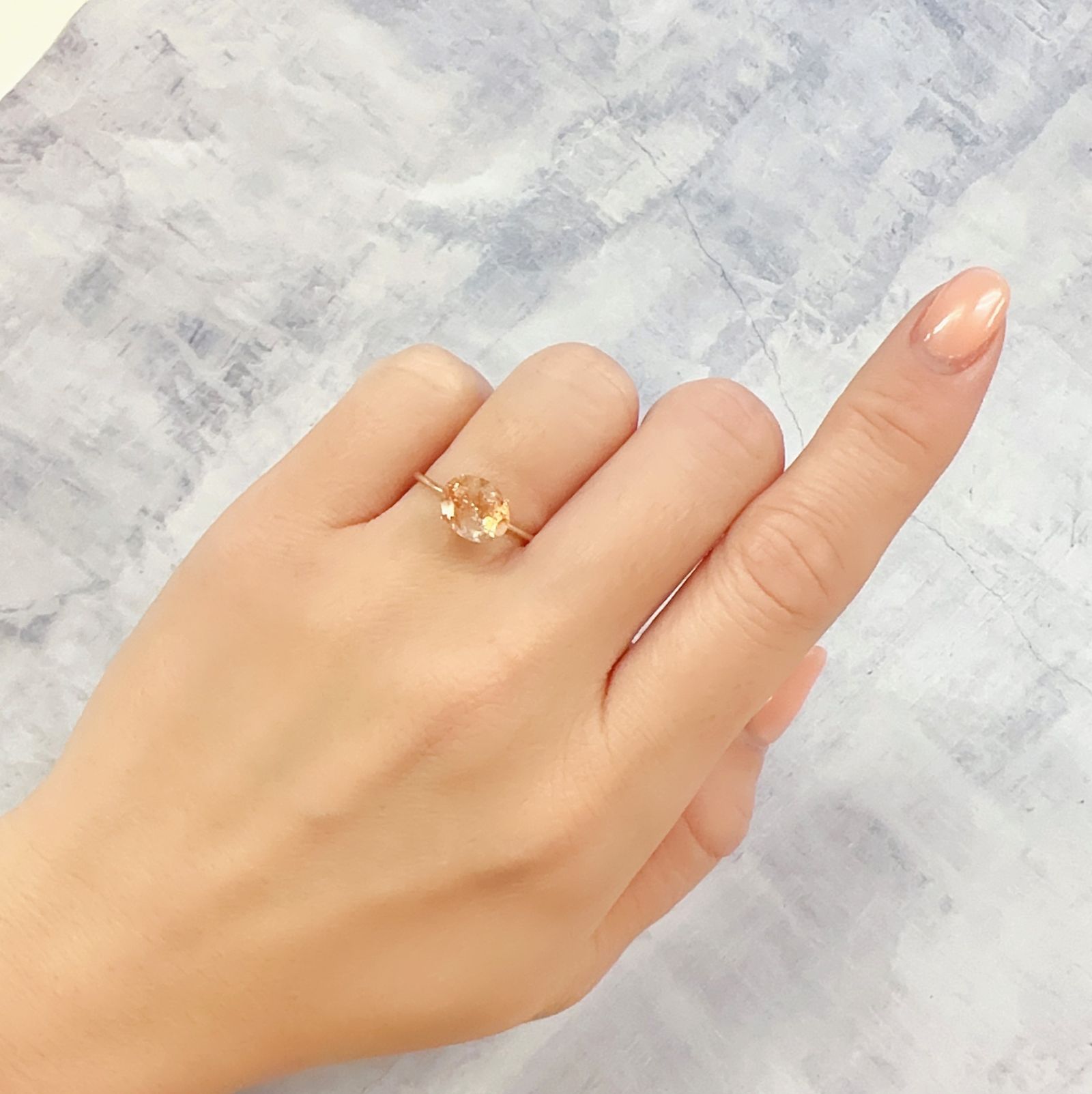 イリュージョンサンストーン(宝石名フェルドスパー)タンザニア産 3.00ct 識別済[230120117]10.9x8.9mm前後