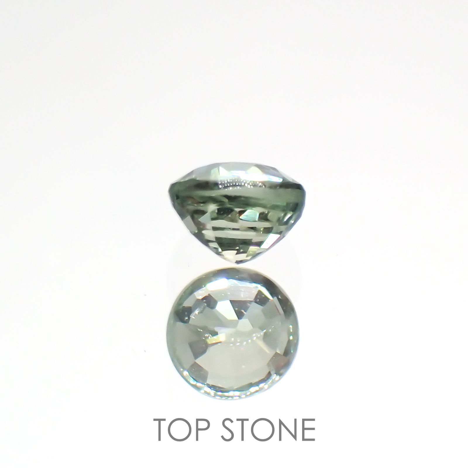 グリーンクリソベリル(宝石名クリソベリル)スリランカ/マダガスカル産 0.22ct 識別済[220114466]3.2x3.2mm前後