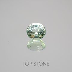 ミントトルマリン(宝石名ライトグリーン・トルマリン) ルワンダ産 1.904ct ソ付(彩珠)[21059998]7.5×6.6mm前後