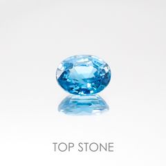 <ランダムセレクト1個販売> ブルージルコン カンボジア産 ルース 2.21ct前後 オーバルカット[20095737]8×6mm前後