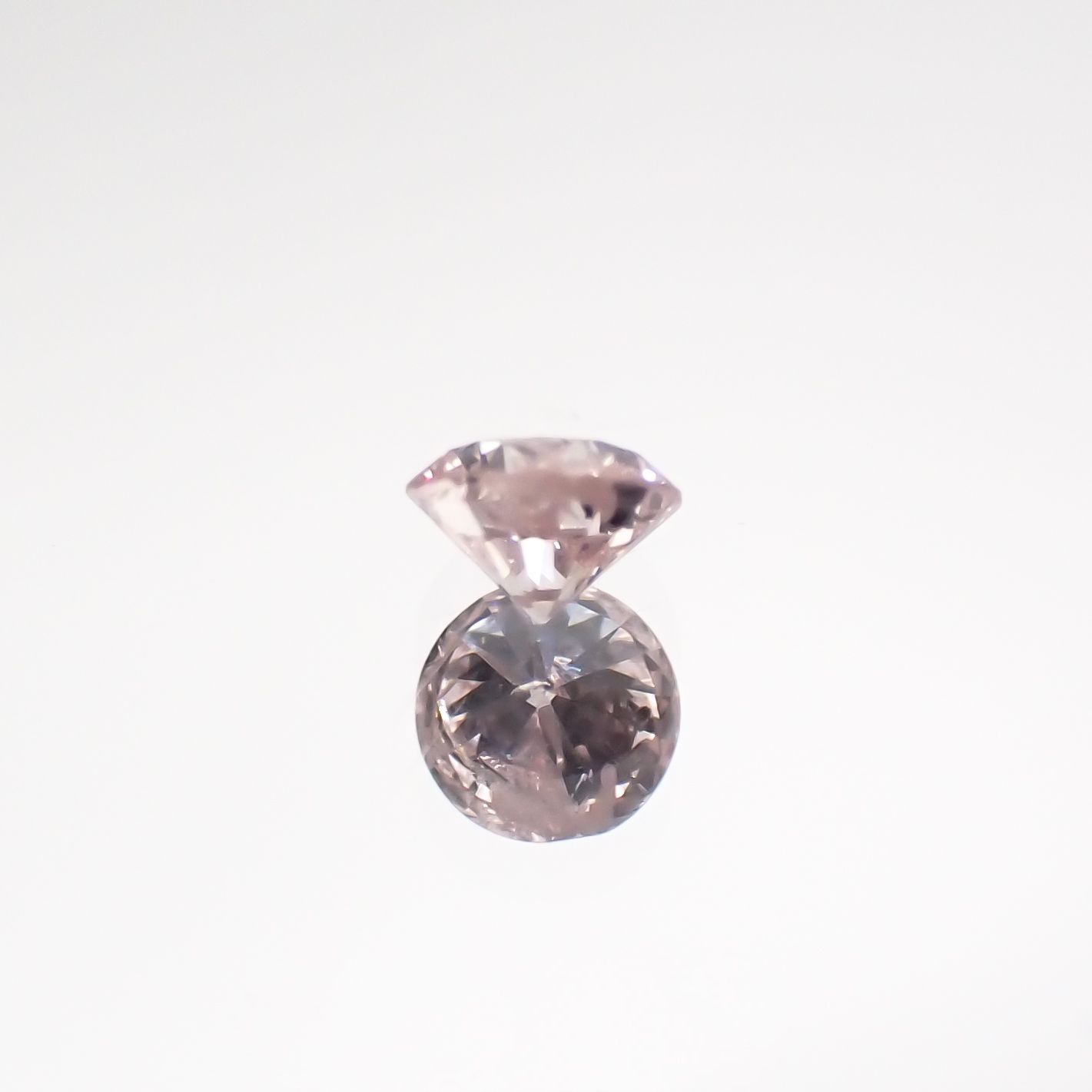 ピンクダイヤモンド I-2 / LIGHT ORANGY PINK ソーティング付き 産 ルース 0.076ct[210711783]2.6×2.6mm前後