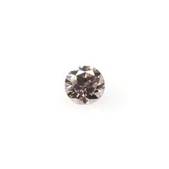 ピンクダイヤモンド(宝石名ダイアモンド SI-1/FANCY LIGHT ORANGY PINK) 0.046ct ソ付(CGL)[240326637]2.29x2.35mm前後