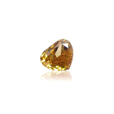 イエローダイヤモンド SI-2 / FANCY DEEP ORANGY YELLOW(宝石名ダイアモンド) 0.129ct ソ付(CGL)[220115143]2.87x3.42mm前後