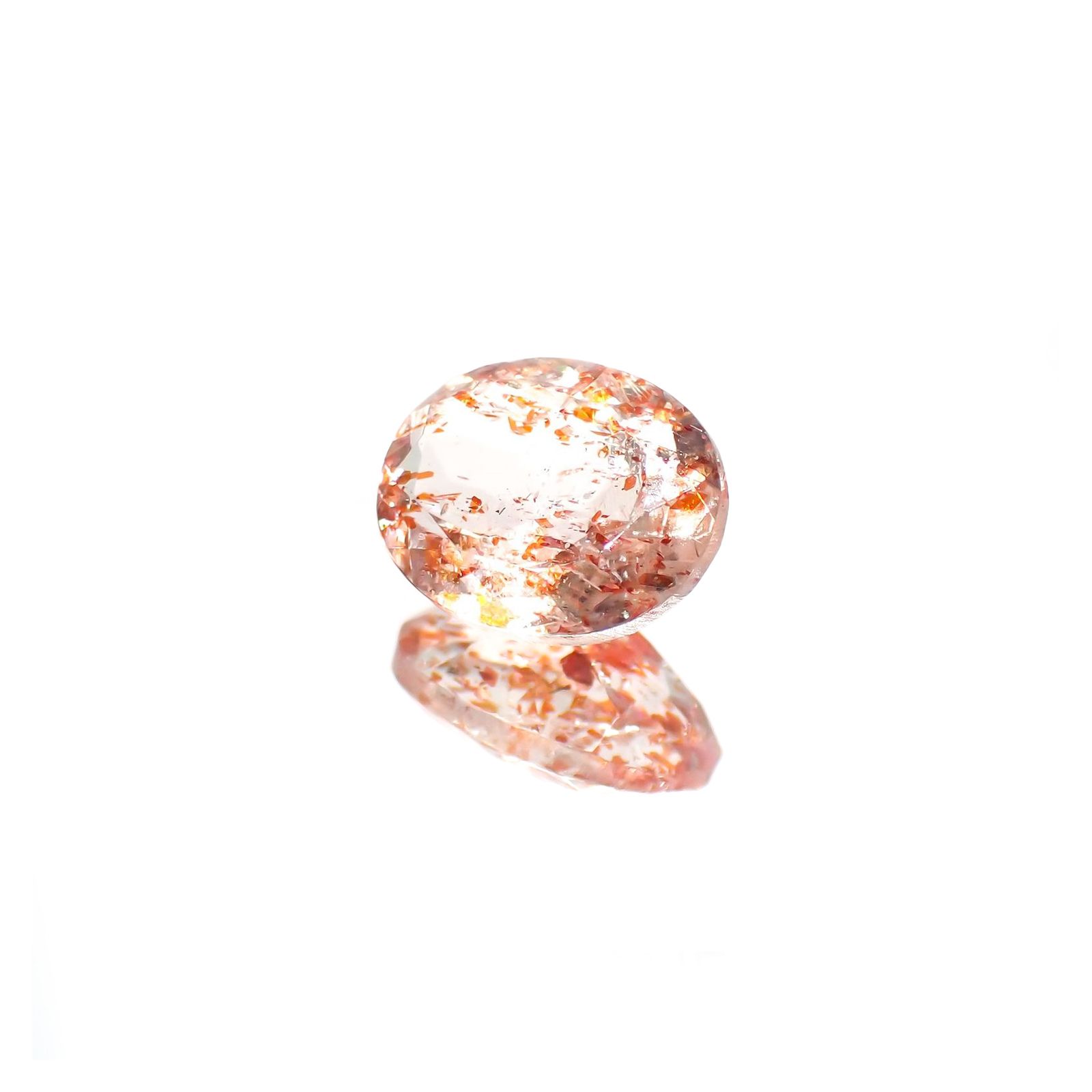 イリュージョンサンストーン インド産 2.41ct / 10.1x8mm前後 [260214215]