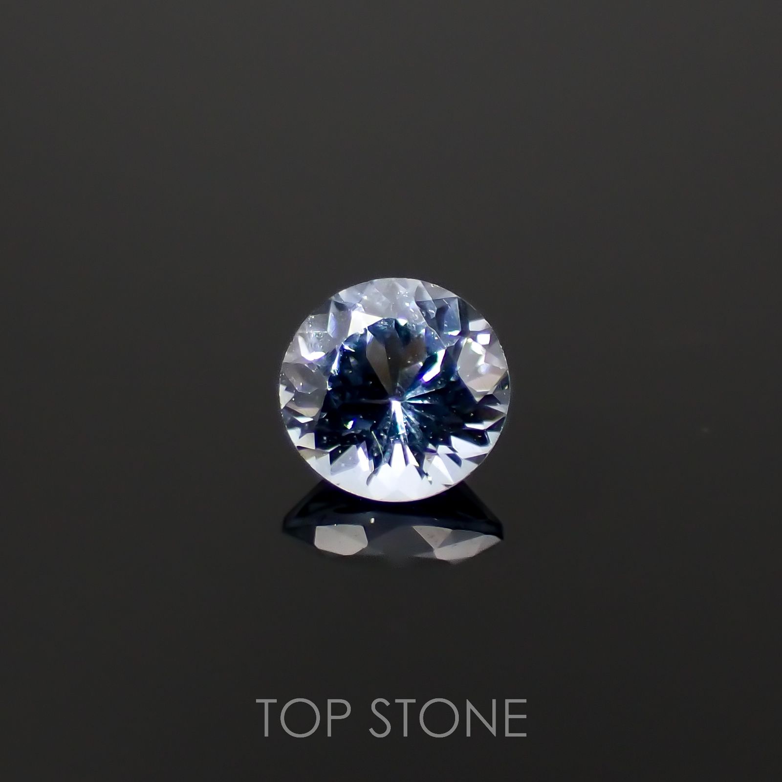 グレイッシュブルースピネル(宝石名スピネル)ビルマ/マダガスカル産 0.22ct 識別済[230119906]3.7x3.7mm前後
