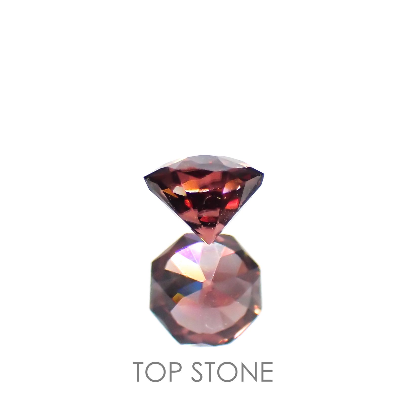 ◇オクタゴンカット◇ピンクジルコン(宝石名ジルコン)スリランカ/カンボジア産 0.36ct 識別済[220114928]3.8x3.8mm前後