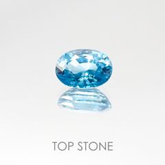 <ランダムセレクト1個販売> ブルージルコン カンボジア産 ルース 1.33ct前後 オーバルカット[20095736]7×5mm前後