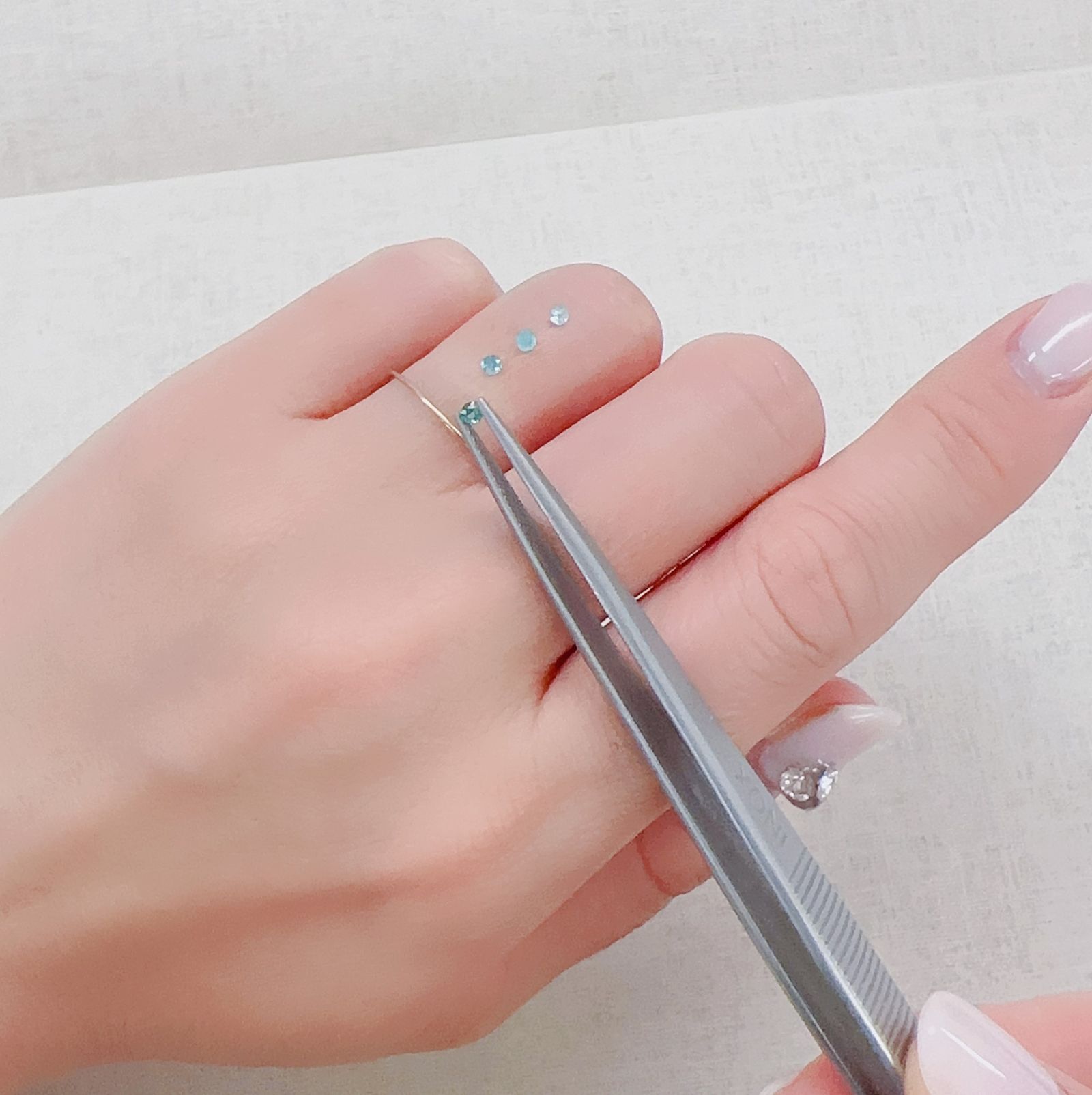 パライバトルマリン カラーグラデーション4pcsセット ブラジル産 0.14ct(4pcs合計)[230220490]2.1x2.1mm前後